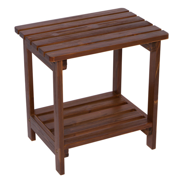 Breakwater Bay Casner Cedar Outdoor Side Table & Reviews Wayfair